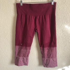 Lululemon Seamlessly Street Crop Heathered Dashing Purple Size 10